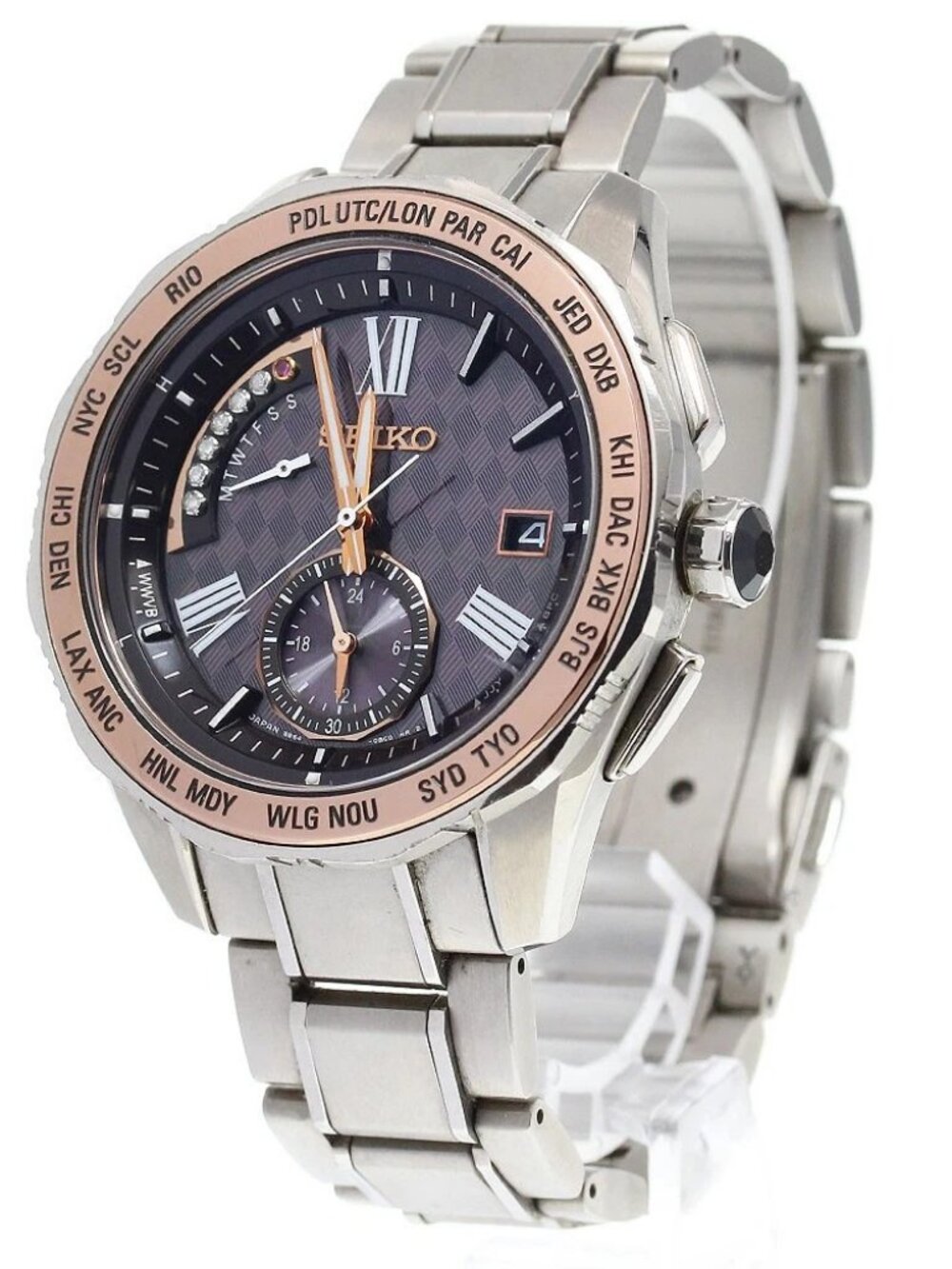 SEIKO Brights Quartz SAGA188/8B54-0BH0 Limited Solar Powered Radio Men's_845540